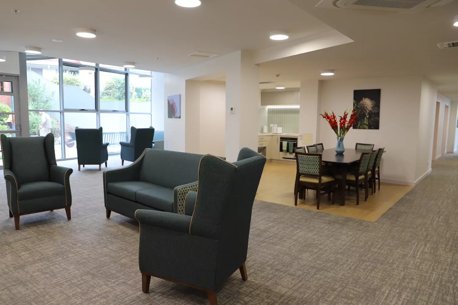 Living and dining areas at Waratah.